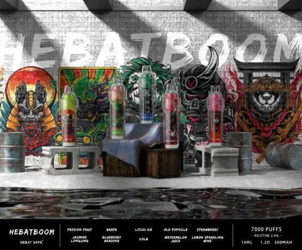 20240103105256.webp Hebat 喜貝 BOOM 7000口 拋棄式電子煙 14ml油倉/500mAh可充電/3.5%尼古丁鹽/細膩霧化
