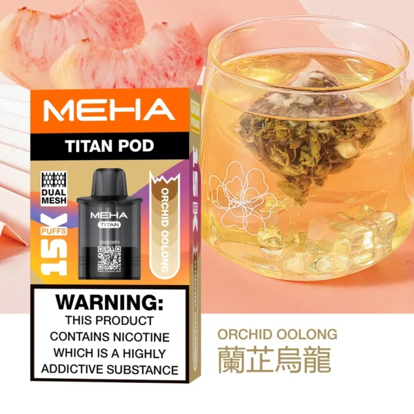 20251216203357.webp MEHA 魅嗨 TITAN 泰坦 15000口 專用煙彈 Mesh網芯/3%尼古丁鹽/15ml巨量裝/搭配TITAN主機