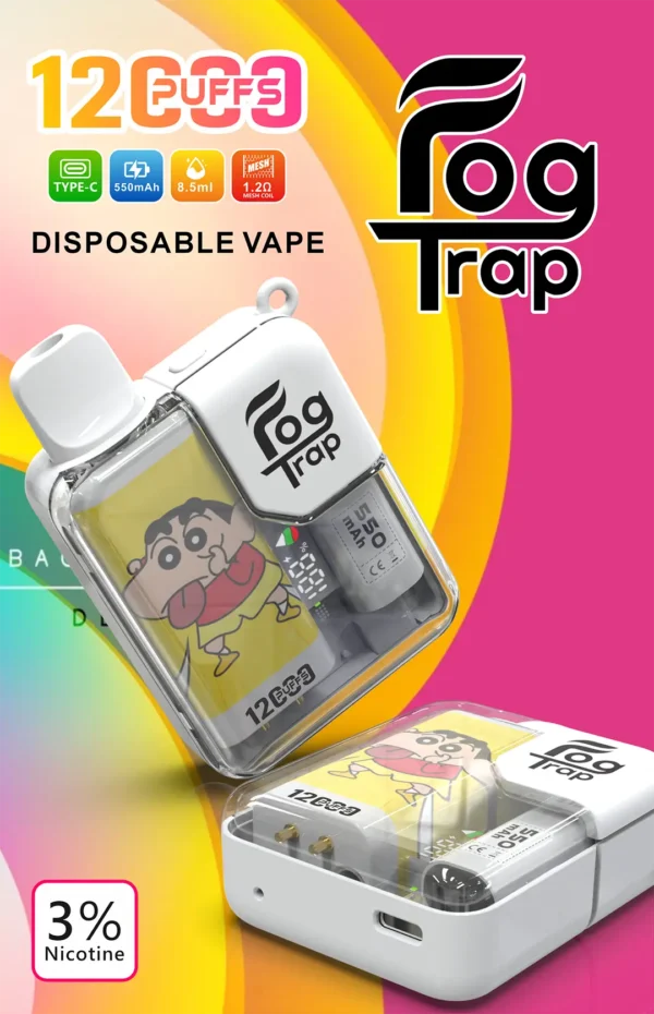 4bf9ecb11a310f2e86089c5b10faa3fe.webp Fog Trap 限量聯名 蠟筆小新 × LABUBU 12000口拋棄式電子煙 數顯屏/雙檔功率切換【買十送一】