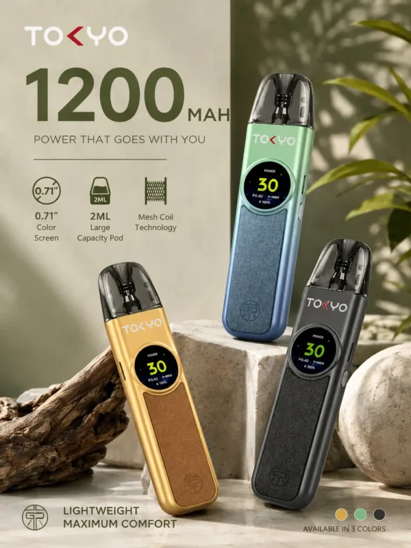Tokyo 東京帝刻 注油小煙主機 1200mAh/30W可調/氣流滑桿/2.0ml防漏/通用小煙煙油