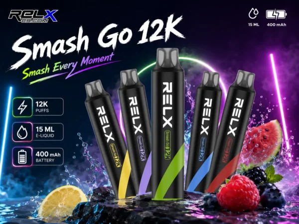 ChatGPT-Image-2026年8月31日-上午04_15_34.webp RELX Smash Go 12000口 拋棄式電子煙 防乾燒/400mAh/15ml容量/3%-5%尼古丁鹽