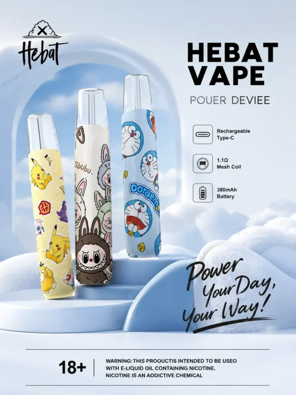 Hebat 喜貝 Labubu 聯名主機 潮流公仔/金屬觸感/8.5W輸出/380mAh/Type-C快充