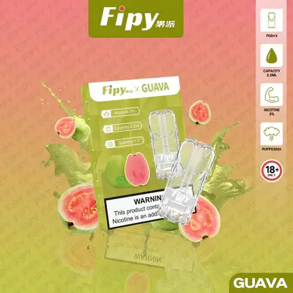 Fipy 果派 一代通用煙彈 2.2ml容量/透明美學/頂級陶瓷芯/3%尼古丁鹽/通用一代主機【買3贈主機】