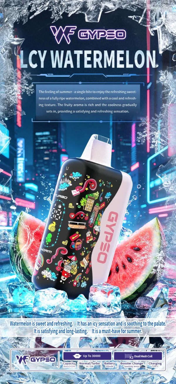 GYPSO滿天星30000口抛棄式電子煙-8.webp GYPSO 滿天星 30000口 拋棄式電子煙 18ml/850mAh/14W-21W雙模式/Type-C充電