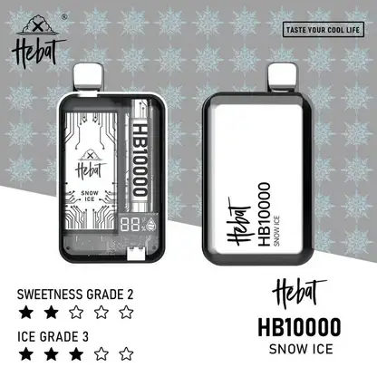 Hebat 喜貝 10000口 拋棄式電子煙 15ml容量/5%尼古丁鹽/LED螢幕顯示/Type-C快充
