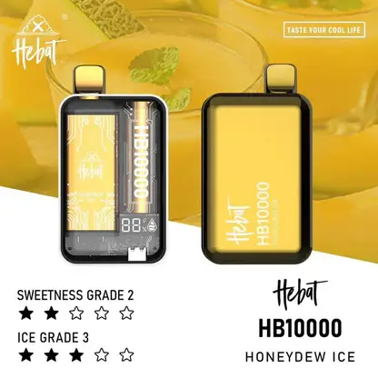 Hebat 喜貝 10000口 拋棄式電子煙 15ml容量/5%尼古丁鹽/LED螢幕顯示/Type-C快充