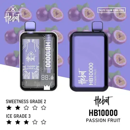 Hebat 喜貝 10000口 拋棄式電子煙 15ml容量/5%尼古丁鹽/LED螢幕顯示/Type-C快充