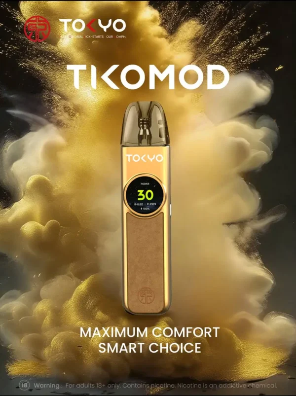Tokyo 東京帝刻 注油小煙主機 1200mAh/30W可調/氣流滑桿/2.0ml防漏/通用小煙煙油