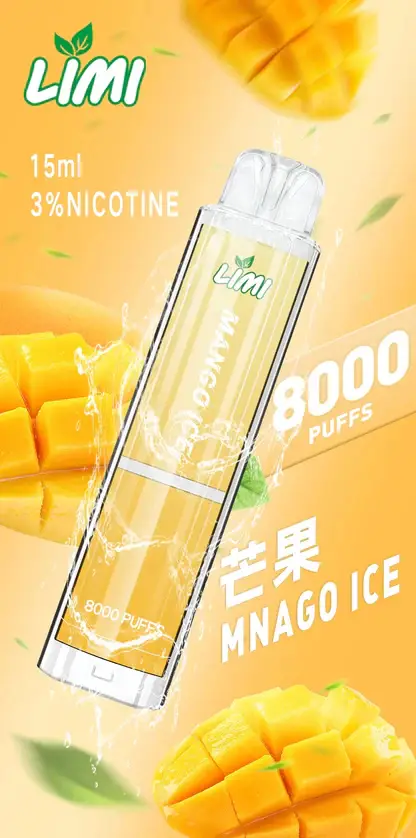LIMI拋棄式一次性8000口-10.webp LIMI 8000口 拋棄式電子煙 15ml儲油量/3%尼古丁鹽/順滑擊喉/吸氣發光燈條/可充電設計