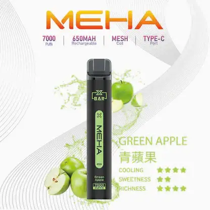 MEHA-XBAR-拋棄式-7000口小黑條-8.webp MEHA XBAR 魅嗨 小黑條 7000口 拋棄式電子煙 3%尼古丁鹽/極強冰感/Mesh芯爆發力/650mAh可充電續航