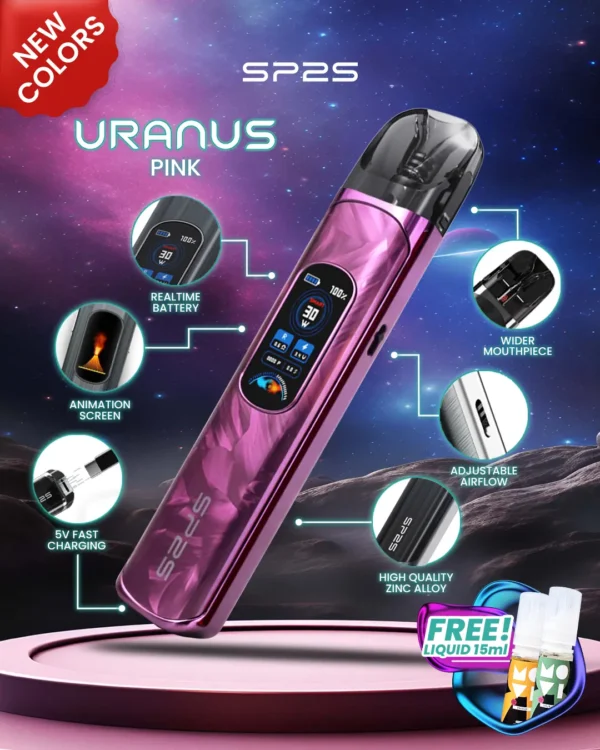 MP-Uranus-1080x1350px-New-Product-Pink.webp SP2S 天王星 Uranus 開放式注油小煙主機 30W多檔調節/1000mAh/0.96吋液晶屏/內含0.6歐0.8歐空彈/通用小煙油