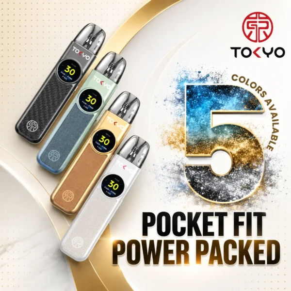 Tokyo 東京帝刻 注油小煙主機 1200mAh/30W可調/氣流滑桿/2.0ml防漏/通用小煙煙油