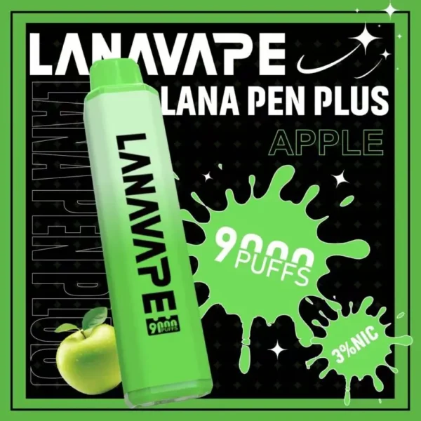 LANA PEN PLUS 9000口 拋棄式電子煙 15ml儲油/3%尼古丁鹽/Mesh芯/Type-C充電