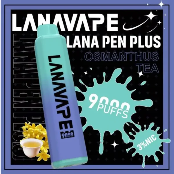 LANA PEN PLUS 9000口 拋棄式電子煙 15ml儲油/3%尼古丁鹽/Mesh芯/Type-C充電