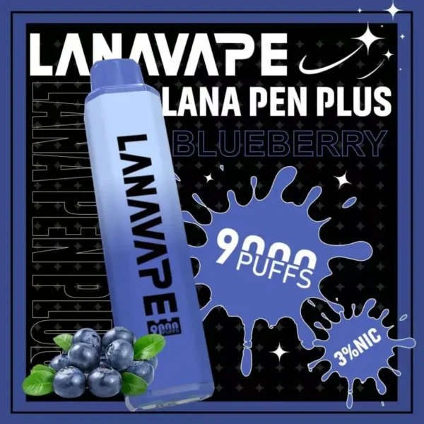 LANA PEN PLUS 9000口 拋棄式電子煙 15ml儲油/3%尼古丁鹽/Mesh芯/Type-C充電
