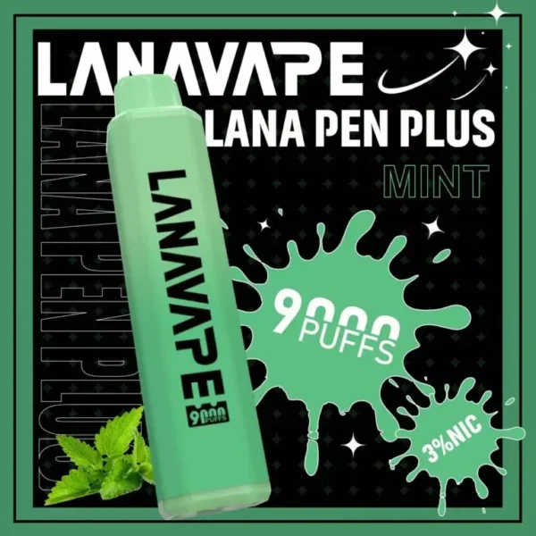 LANA PEN PLUS 9000口 拋棄式電子煙 15ml儲油/3%尼古丁鹽/Mesh芯/Type-C充電