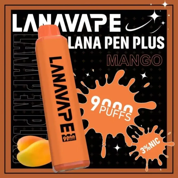 LANA PEN PLUS 9000口 拋棄式電子煙 15ml儲油/3%尼古丁鹽/Mesh芯/Type-C充電