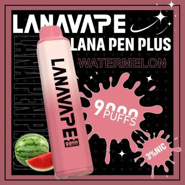 LANA PEN PLUS 9000口 拋棄式電子煙 15ml儲油/3%尼古丁鹽/Mesh芯/Type-C充電